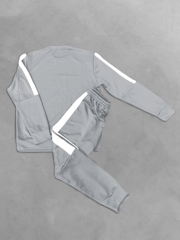 2-Piece Colour Block Sports Outfit Set - Elias-Charcoal-S-State of Style