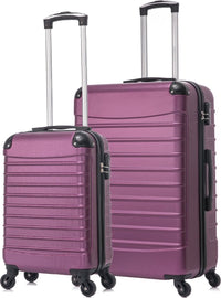 2-piece hard shell suitcase set – Bordeaux-State of Style