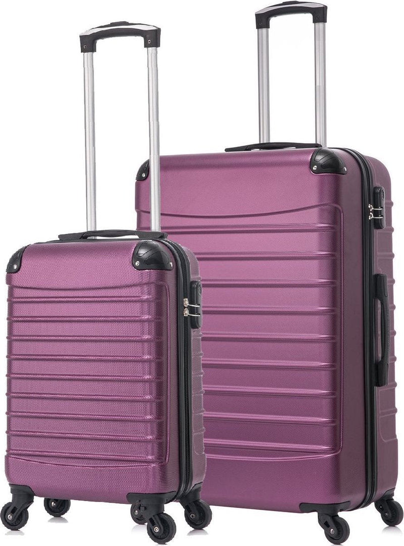 2-piece hard shell suitcase set – Bordeaux-State of Style