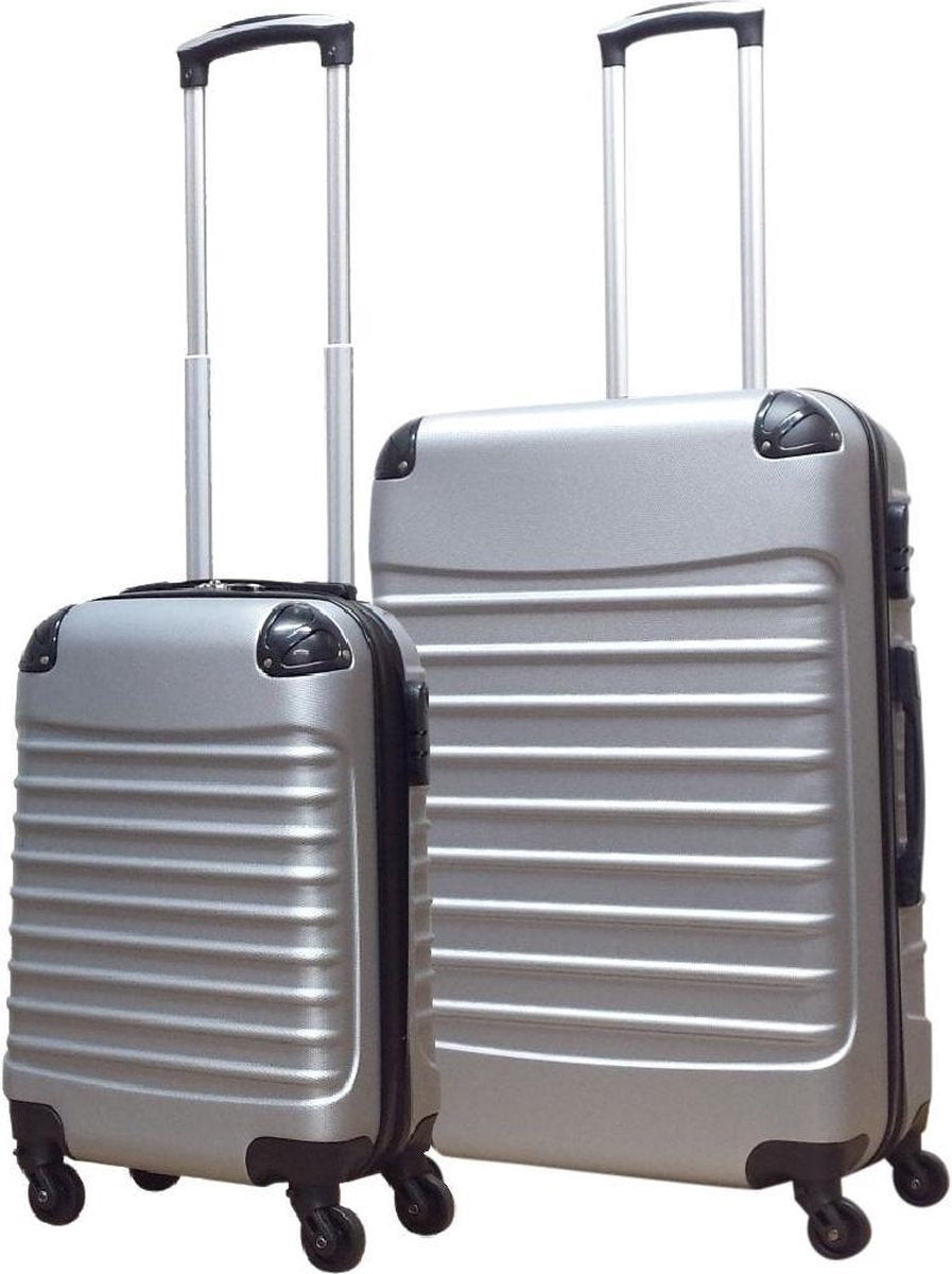 2-piece hard-shell suitcase set – Milano Silver-State of Style
