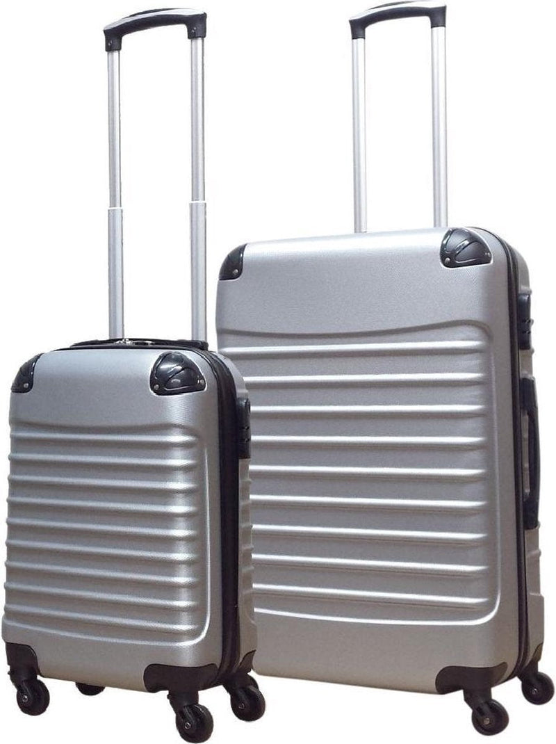 2-piece hard-shell suitcase set – Milano Silver-State of Style