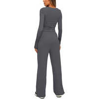 2-Piece Ladies Lounge Set - Lieke-Black-74 cm-XS-State of Style