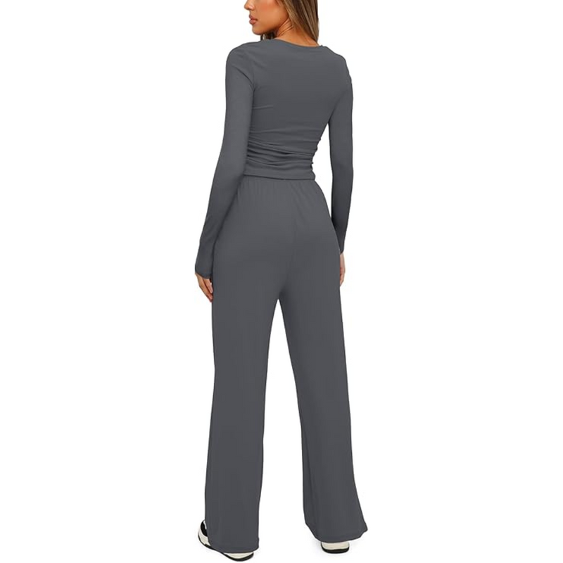 2-Piece Ladies Lounge Set - Lieke-Black-74 cm-XS-State of Style