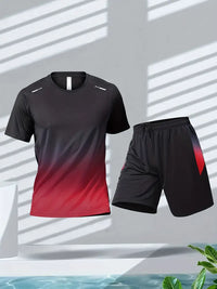 2-Piece Sports Set for Men - ActiveMax-Black Red-M-State of Style