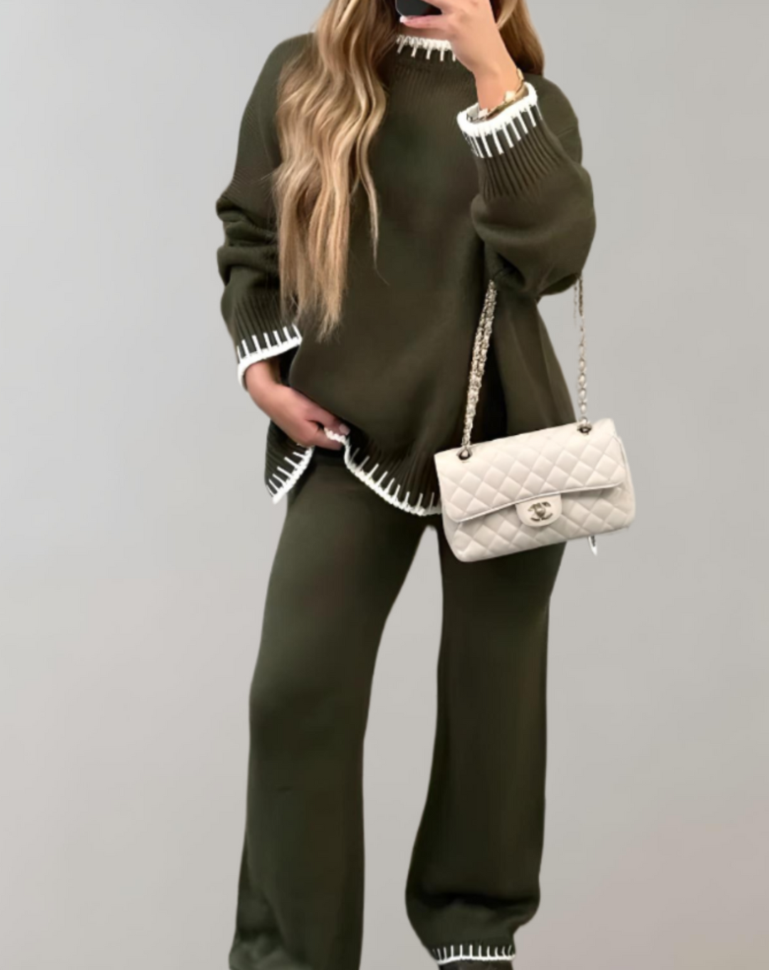 2-piece Women's Clothing Set - Sofia-Green-S-State of Style