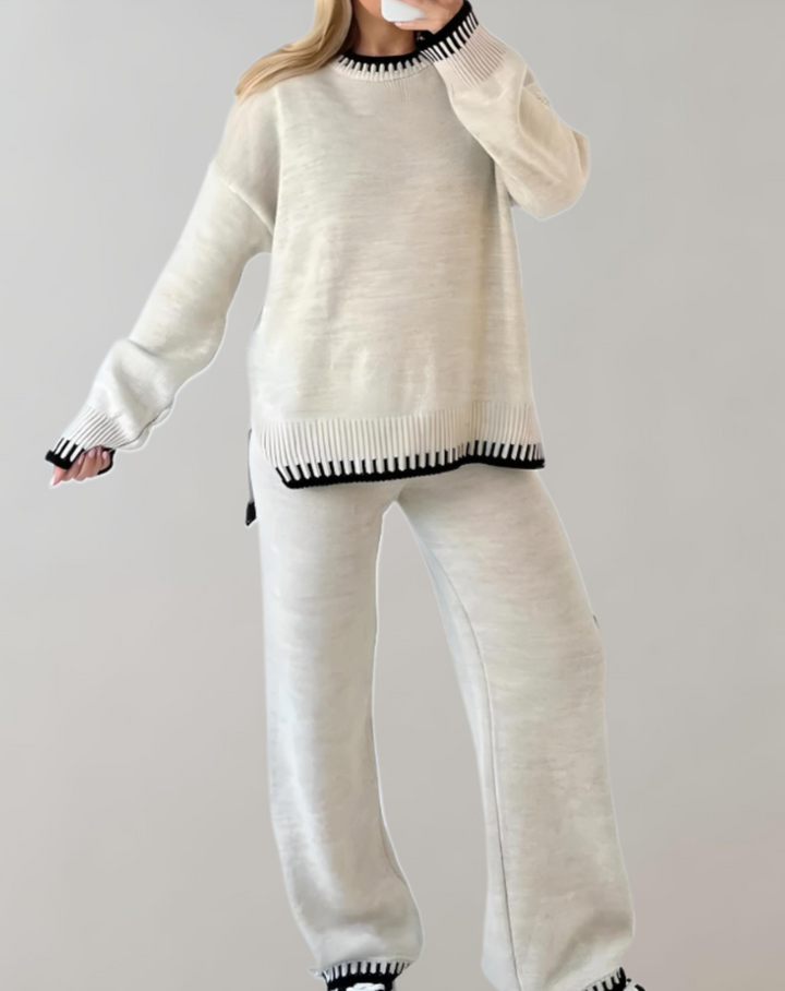 2-piece Women's Clothing Set - Sofia-White-S-State of Style