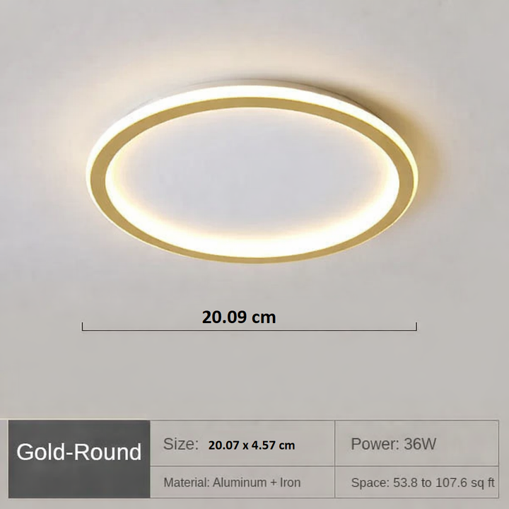 Minimalist Flat Ceiling Light - RoundSkye