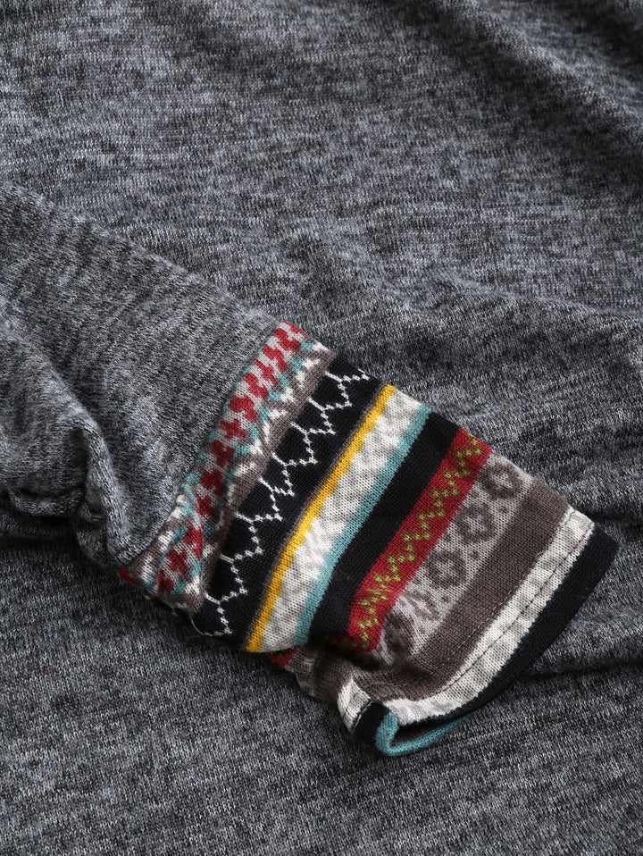 Autumn Ladies' Hooded Sweater with Tribal Pattern – Tavira