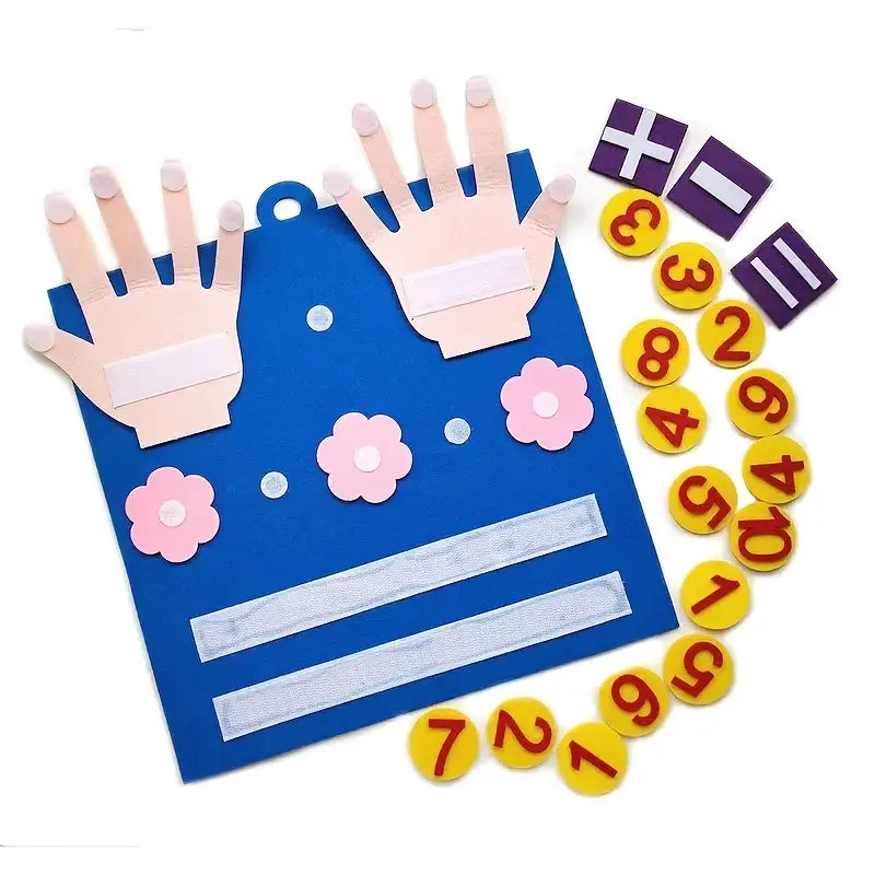 Felt counting game for children – educational game to promote numeracy and motor skills