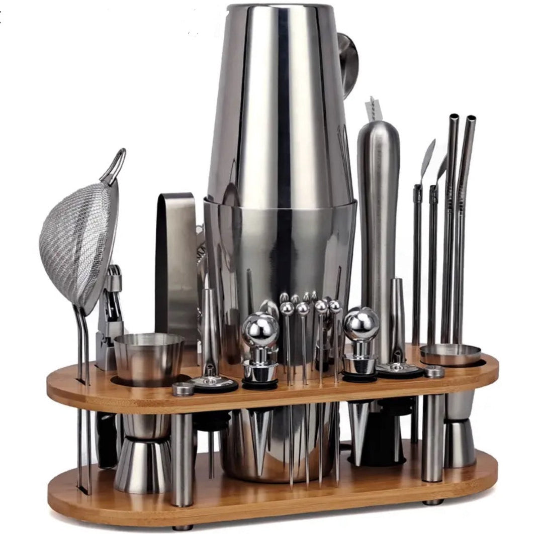 23-Piece Professional Bartender Set – ShakerPro-State of Style