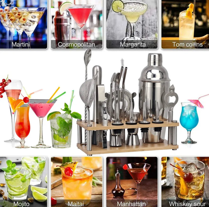 23-Piece Professional Bartender Set – ShakerPro-State of Style