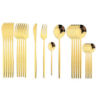 24-piece Stainless Steel Cutlery Set – Aurinox-Gold-State of Style
