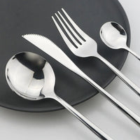 24-piece Stainless Steel Cutlery Set – Aurinox-Silver-State of Style