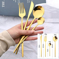 24-piece Stainless Steel Cutlery Set – Aurinox-Silver-State of Style