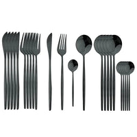 24-piece Stainless Steel Cutlery Set – Aurinox-Silver-State of Style
