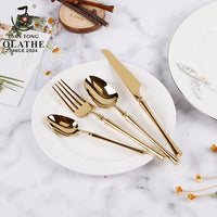 24-Piece Stainless Steel Cutlery Set – PureSet-Gold-State of Style
