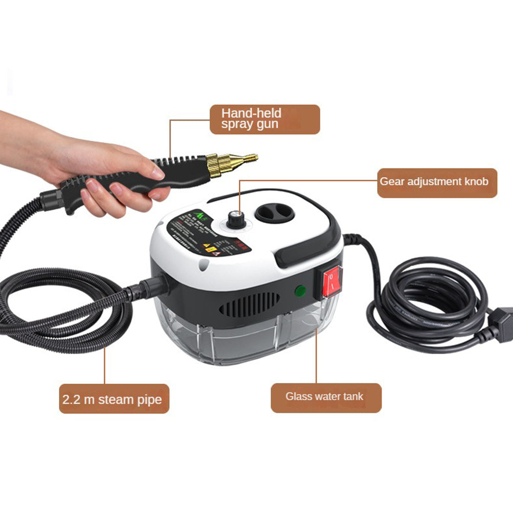 2500W HIGH-PRESSURE STEAM CLEANER - 6 SETTINGS FOR HOME & KITCHEN-White-State of Style