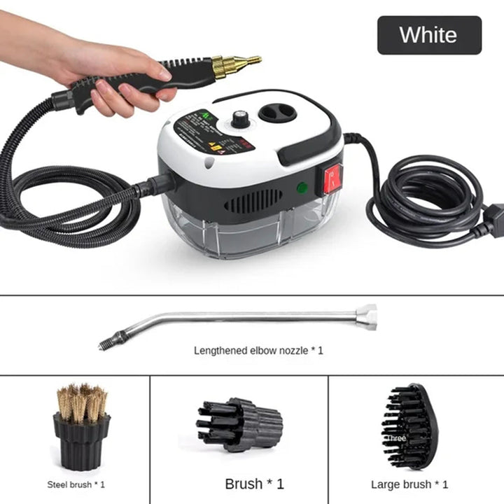 2500W HIGH-PRESSURE STEAM CLEANER - 6 SETTINGS FOR HOME & KITCHEN-White-State of Style