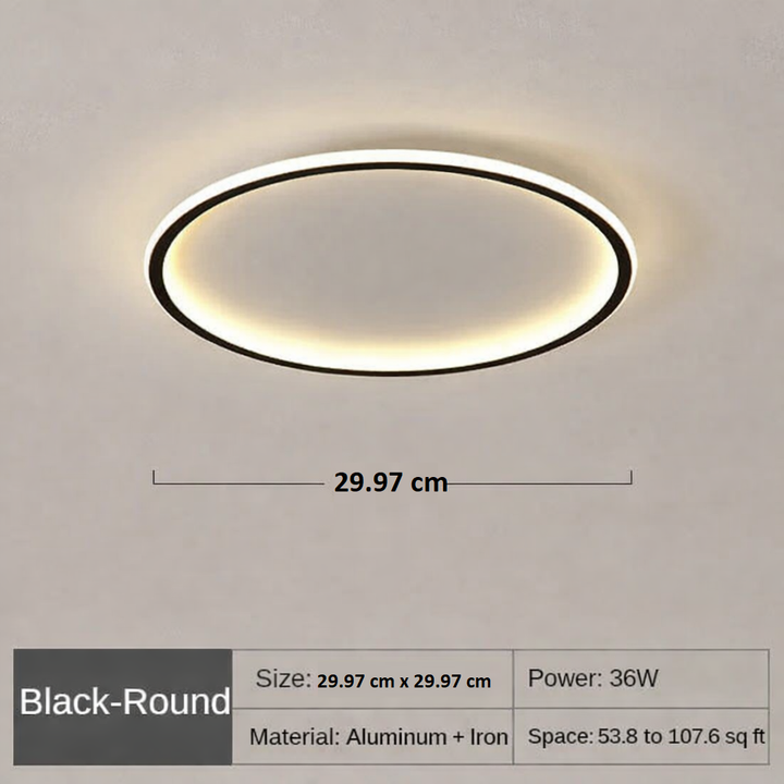 Minimalist Flat Ceiling Light - RoundSkye