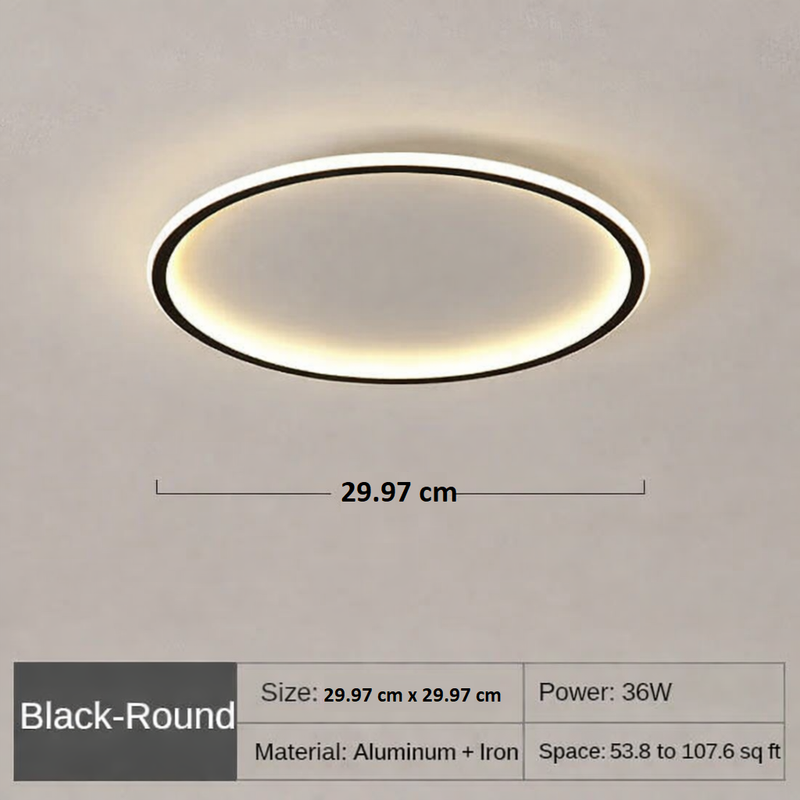 Minimalist Flat Ceiling Light - RoundSkye