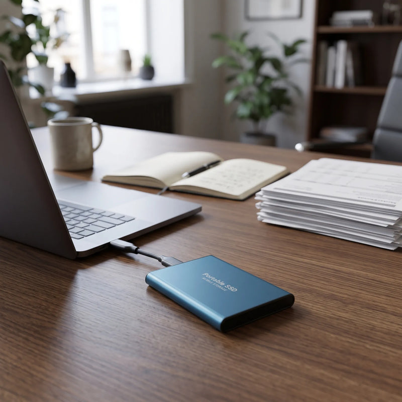 2TB Portable External SSD for Business Files & Backups