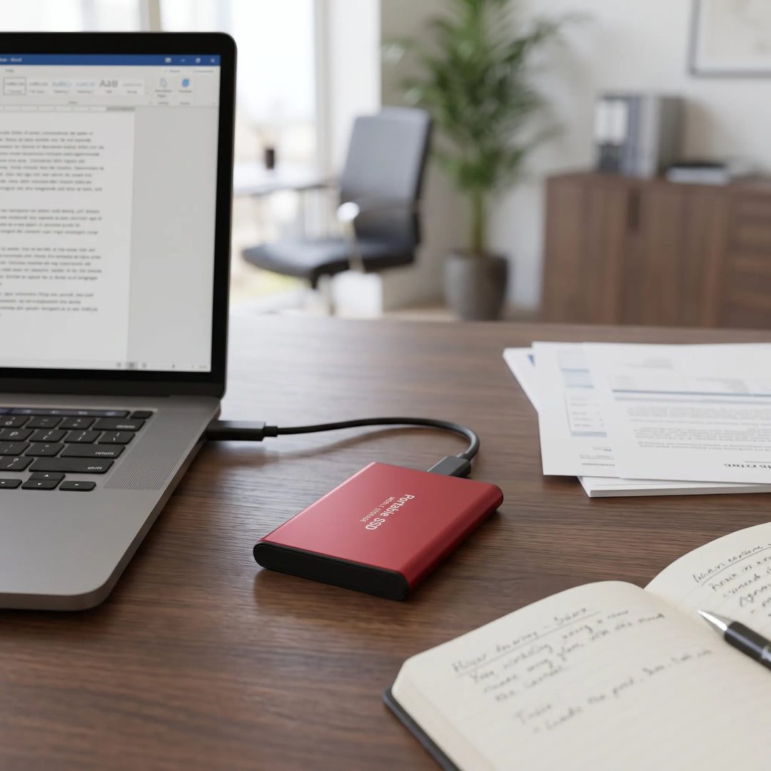 2TB Portable External SSD for Business Files & Backups