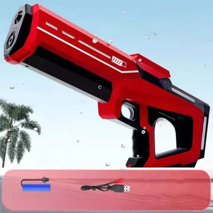 Automatic water gun with 1-litre tank & 10-metre range – pure summer fun