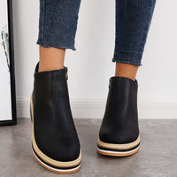 Stylish autumn wedge ankle boots – Mila