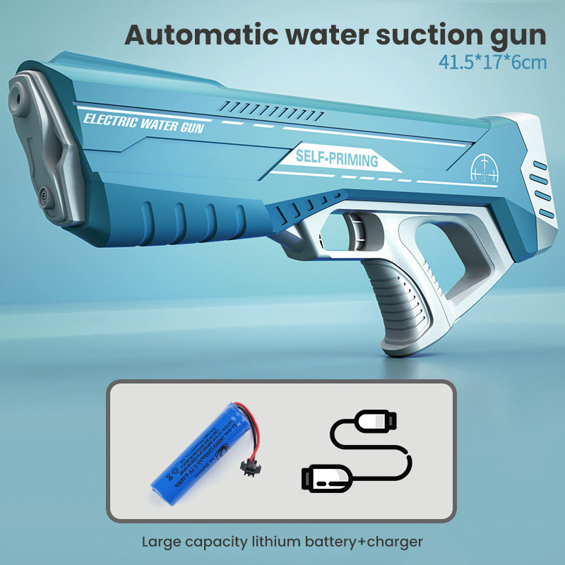 Water pistol with pressurised jet & USB-rechargeable battery for children & adults – SpritzPower X1