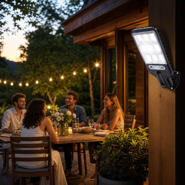 Solar LED Wall Light – 3 Modes, Weatherproof – Heliora