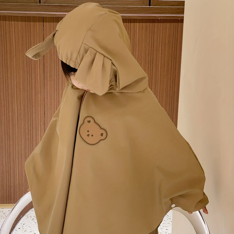 Children's raincoat with bear or rabbit design – waterproof & lightweight for autumn magic