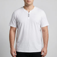 3-Button V-neck Short Sleeve Tee - Lewis