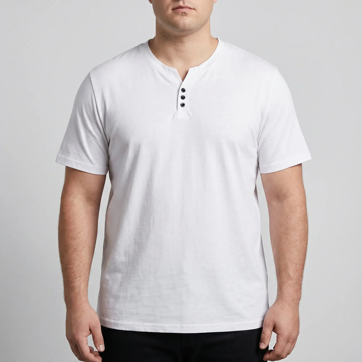 3-Button V-neck Short Sleeve Tee - Lewis