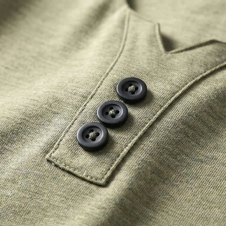3-Button V-neck Short Sleeve Tee - Lewis