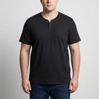 3-Button V-neck Short Sleeve Tee - Lewis