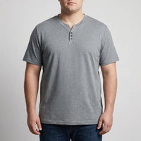 3-Button V-neck Short Sleeve Tee - Lewis