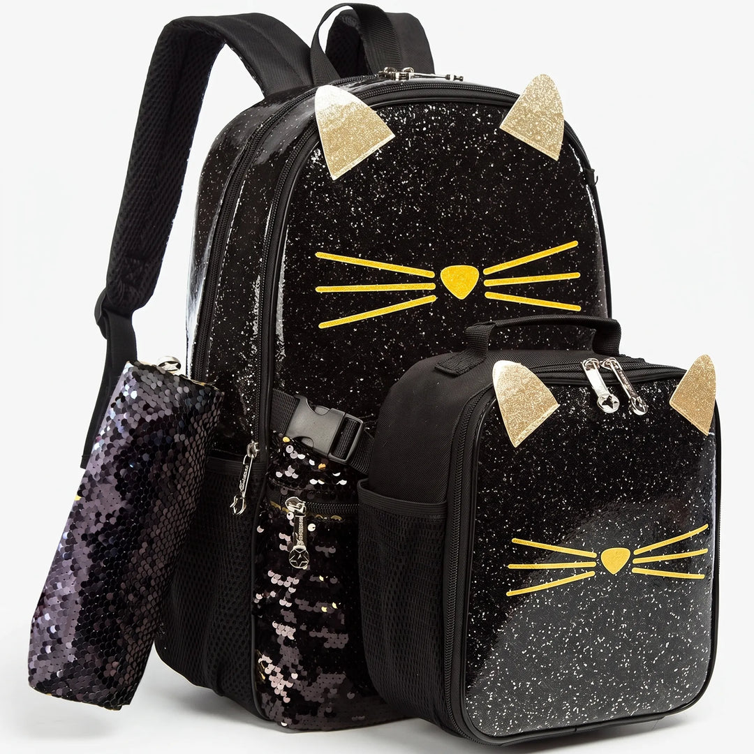 3-Piece Animal Motif School Set - Purrisa
