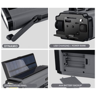3-in-1 Emergency Radio with Dynamo, Solar Panels & Power Bank - SafeWave-State of Style