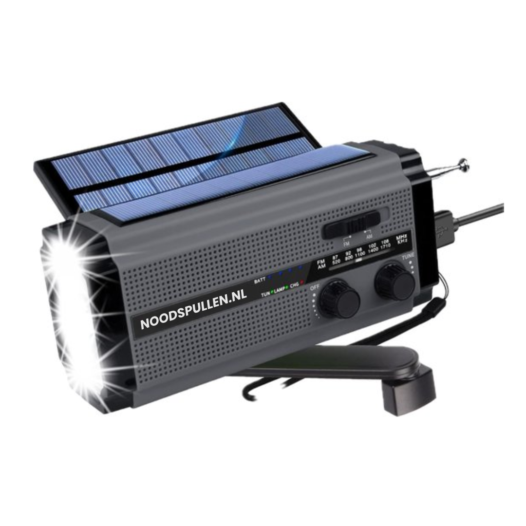 3-in-1 Emergency Radio with Dynamo, Solar Panels & Power Bank - SafeWave-State of Style