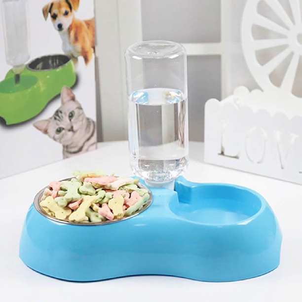 3-in-1 Feeding Bowl for Dogs and Cats - EasyFlow-Blue-State of Style