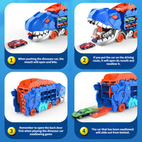 3-in-1 Race Truck for Kids – T-Rex Transporter-With 4 Cars-State of Style
