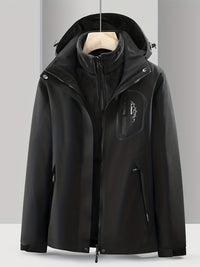 3-in-1 Waterproof Jacket - Nora-Black-XS-State of Style