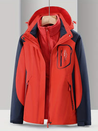 3-in-1 Waterproof Jacket - Nora-Red-XS-State of Style