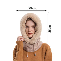 3-in-1 Winter Scarf and Hat for Women – Isabella-Black-State of Style