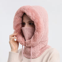 3-in-1 Winter Scarf and Hat for Women – Isabella-Pink-State of Style