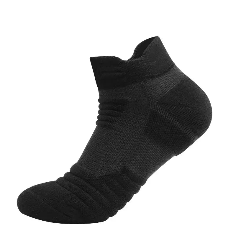 3 Pairs Breathable Mesh Terry Sports Socks - CoolStep-Black-State of Style