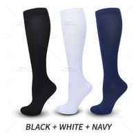3 Pairs of Knee-High Compression Socks - FitSupport-3 pairs grey-S-M (2.5-5)-State of Style