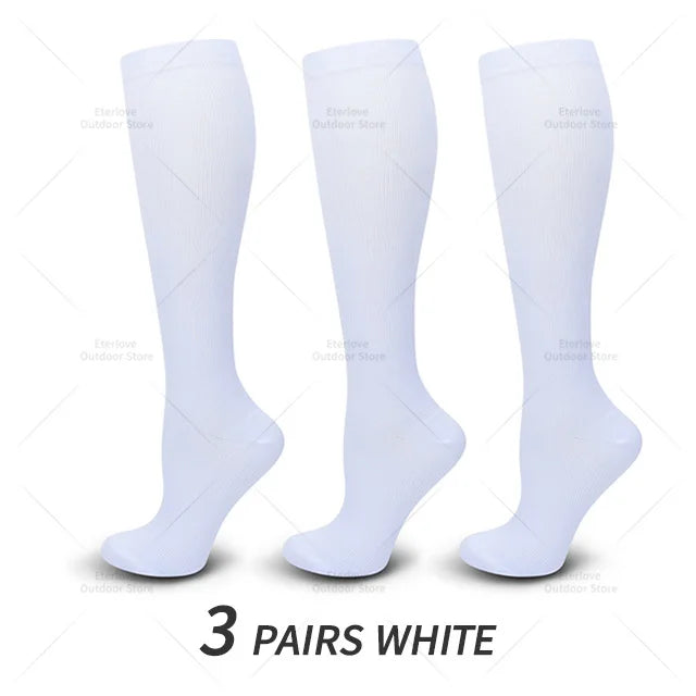 3 Pairs of Knee-High Compression Socks - FitSupport-3 pairs grey-S-M (2.5-5)-State of Style