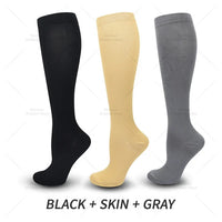 3 Pairs of Knee-High Compression Socks - FitSupport-3 pairs grey-S-M (2.5-5)-State of Style