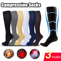 3 Pairs of Knee-High Compression Socks - FitSupport-3 pairs grey-S-M (2.5-5)-State of Style